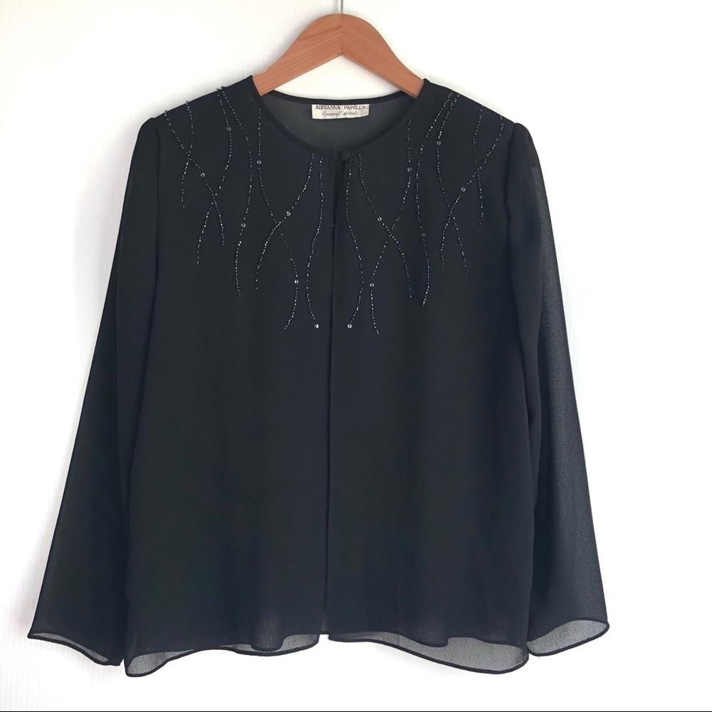 Adrianna Papell beaded sheer lightweight top